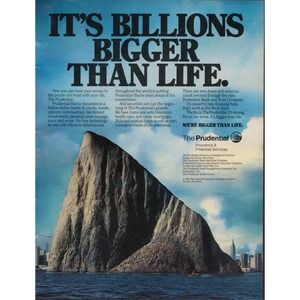 Prudential Bigger Than Life Financial Services Vintage Insurance Print Ad 1986